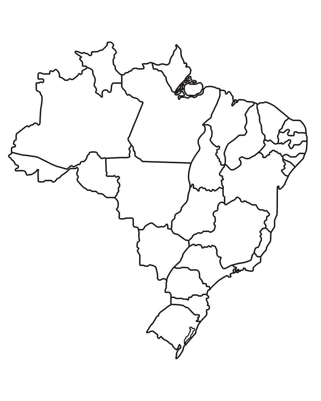 mapa do Brasil sem fundo