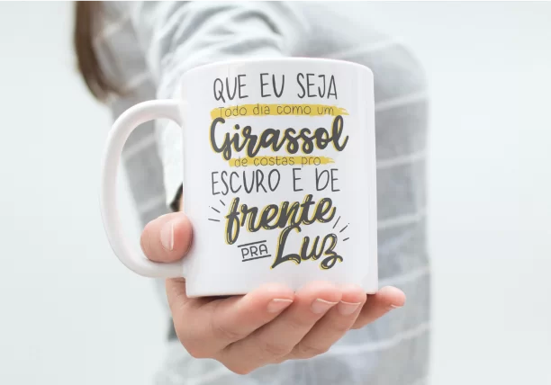 Caneca símbolo Aba Mais Girassol